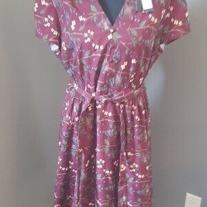 Dangerfield Fruit Bat Dress AU size 14. Burgundy.